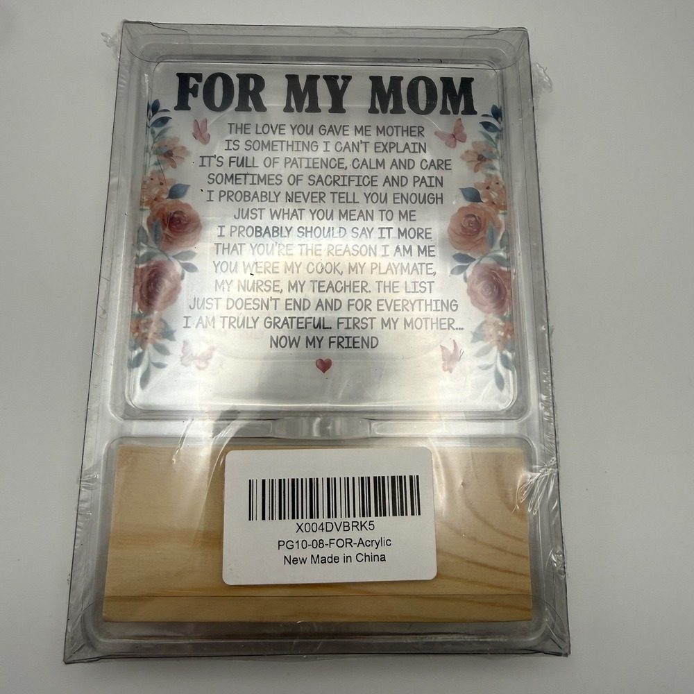 Thank You Gifts for Mom, Mother Appreciation Gifts Mother's Day Plaque Acrylic